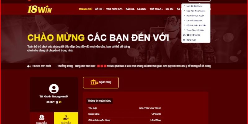 Vài trường hợp hay gặp khi rút tiền 18WIN không thành công